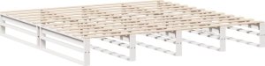 vidaXL vidaXL Rama łóżka bez materaca, biała, 180x200 cm, lite drewno sosnowe 2