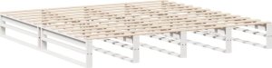 vidaXL vidaXL Rama łóżka bez materaca, biała, 180x200 cm, lite drewno sosnowe 6