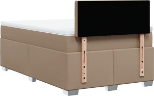 vidaXL Łóżko kontynentalne z materacem cappuccino 120x190cm 6