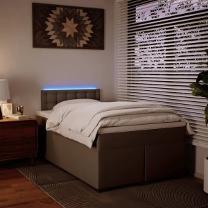 vidaXL vidaXL Łóżko kontynentalne z materacem, cappuccino, 120x190cm ekoskóra 5