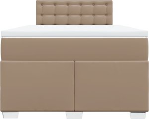 vidaXL vidaXL Łóżko kontynentalne z materacem, cappuccino, 120x190cm ekoskóra 6