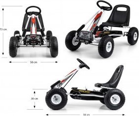 Milly Mally Jeździk Gokart Thor Biały 7