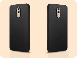 Hello Case Etui do Huawei Mate 20 LITE (Czarne, Matowe, Obudowa Slim, Silikon)   SZKŁO 6