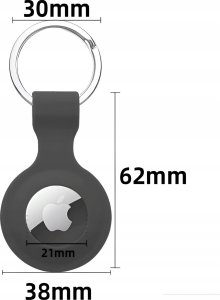 Hello Case ETUI SILIKONOWE CZARNE DO APPLE AIRTAG LOKALIZATOR 2