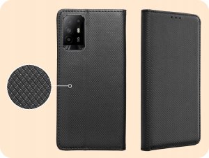 Hello Case ETUI Z KLAPKĄ DO Oppo Reno 5Z / A94 5G / F19 Pro Plus 5G CZARNE MAGNETYCZNE 4