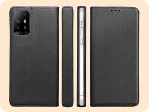 Hello Case ETUI Z KLAPKĄ DO Oppo Reno 5Z / A94 5G / F19 Pro Plus 5G CZARNE MAGNETYCZNE 6