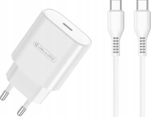 Ładowarka Jellico JELLICO ładowarka sieciowa C35 PD 25W 1xUSB-C + kabel USB-C - USB-C Biały 1