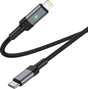 Kabel USB Borofone Borofone Kabel BU30 Lynk Smart power-off - Typ C na Lightning - PD 20W 1,2 metra czarny 1