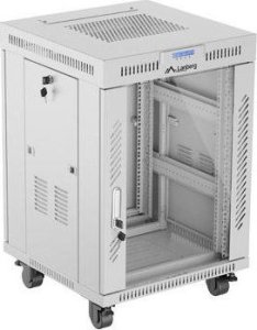 Lanberg Szafa instalacyjna Rack stojąca 19" 15U 600x600 szara drzwi szklane LCD Lanberg (flat pack) 1