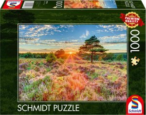 Schmidt Spiele Puzzle PQ 1000 Zachód słońca na wrzosowisku G3 1