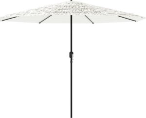 vidaXL vidaXL Parasol ogrodowy na stalowym słupku, biały, 388x388x248 cm 2