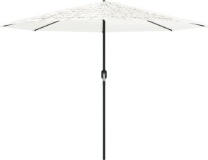 vidaXL vidaXL Parasol ogrodowy na stalowym słupku, biały, 388x388x248 cm 3