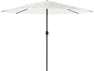vidaXL vidaXL Parasol ogrodowy na stalowym słupku, biały, 388x388x248 cm 4