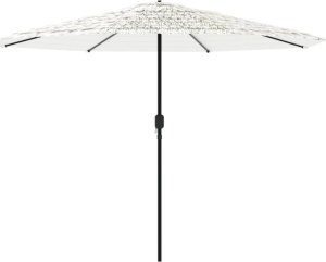vidaXL vidaXL Parasol ogrodowy na stalowym słupku, biały, 388x388x248 cm 5