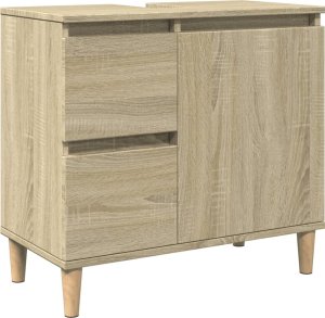 vidaXL vidaXL 3-cz. zestaw mebli łazienkowych, kolor dąb sonoma 8