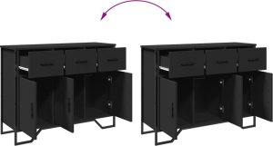 vidaXL Szafka czarna 97x32,5x74,5 cm 8