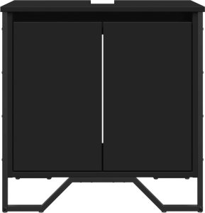 vidaXL vidaXL Szafka pod umywalkę, czarna, 60x35x60 cm 4