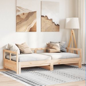 vidaXL vidaXL Łóżko dzienne bez materaca, 90x190 cm, lite drewno sosnowe 1