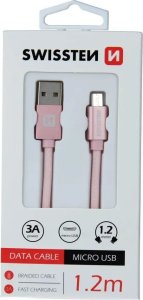 Kabel USB Swissten Swissten 71522204 kabel USB 1,2 m USB 2.0 USB A Micro-USB B Złoto 1