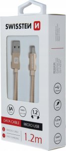 Kabel USB Swissten USB-A - micro-B 1.2 m Złoty (71522204) 2