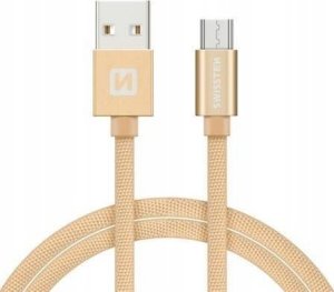Kabel USB Swissten USB-A - micro-B 1.2 m Złoty (71522204) 3