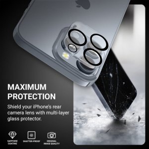 Crong Lens Shield - Szkło na aparat i obiektyw iPhone 16 Pro / iPhone 16 Pro Max 4