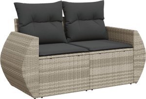 vidaXL vidaXL 6-cz. zestaw mebli ogrodowych, z poduszkami, jasnoszary 5