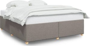 vidaXL vidaXL Rama łóżka bez materaca, taupe, 180x200 cm, obita tkaniną 2