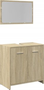 vidaXL vidaXL 2-częściowy zestaw mebli łazienkowych, kolor dąb sonoma 2