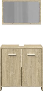 vidaXL vidaXL 2-częściowy zestaw mebli łazienkowych, kolor dąb sonoma 4