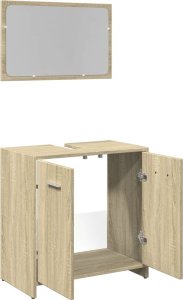 vidaXL vidaXL 2-częściowy zestaw mebli łazienkowych, kolor dąb sonoma 5