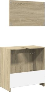 vidaXL vidaXL 2-częściowy zestaw mebli łazienkowych, kolor dąb sonoma 7