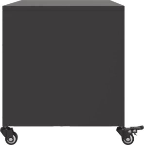 vidaXL Szafka RTV, czarna, 68x39x43,5 cm, stal walcowana na zimno 7