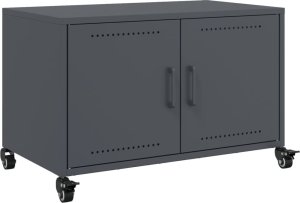 vidaXL vidaXL Szafka RTV, czarna, 68x39x43,5 cm, stal walcowana na zimno 2