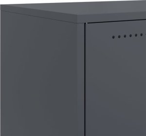 vidaXL vidaXL Szafka RTV, czarna, 68x39x43,5 cm, stal walcowana na zimno 10