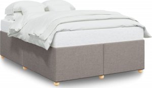 vidaXL vidaXL Rama łóżka bez materaca, taupe, 140x190 cm, obita tkaniną 2