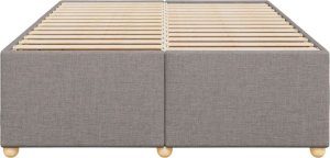 vidaXL vidaXL Rama łóżka bez materaca, taupe, 140x190 cm, obita tkaniną 4