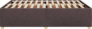 vidaXL Rama łóżka bez materaca, ciemnobrązowa, 160x200 cm, tkanina 5