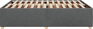 vidaXL Rama łóżka bez materaca, ciemnoszara, 160x200 cm, obita tkaniną 5