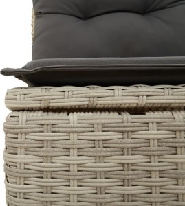 vidaXL vidaXL 5-cz. zestaw mebli do ogrodu, poduszki, jasnoszary rattan PE 8