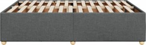vidaXL Rama łóżka bez materaca, ciemnoszara, 140x190 cm, obita tkaniną 5