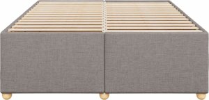 vidaXL vidaXL Rama łóżka bez materaca, taupe, 160x200 cm, obita tkaniną 4