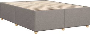 vidaXL vidaXL Rama łóżka bez materaca, taupe, 160x200 cm, obita tkaniną 6