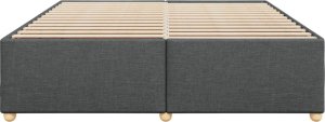 vidaXL vidaXL Rama łóżka bez materaca, ciemnoszara, 200x200 cm, obita tkaniną 4