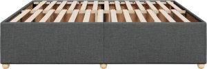vidaXL vidaXL Rama łóżka bez materaca, ciemnoszara, 200x200 cm, obita tkaniną 5