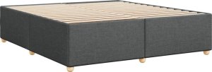 vidaXL vidaXL Rama łóżka bez materaca, ciemnoszara, 200x200 cm, obita tkaniną 6