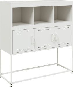vidaXL vidaXL Szafka, biała, 100,5x39x107 cm, stal walcowana na zimno 2