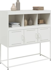 vidaXL vidaXL Szafka, biała, 100,5x39x107 cm, stal walcowana na zimno 4