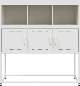 vidaXL vidaXL Szafka, biała, 100,5x39x107 cm, stal walcowana na zimno 6