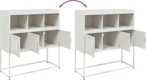 vidaXL vidaXL Szafka, biała, 100,5x39x107 cm, stal walcowana na zimno 9